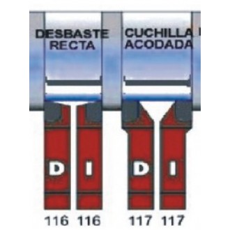 Manguitos p/ desb. exterior con metal duro soldado Manguitos p/ desb. exterior con metal duro soldado